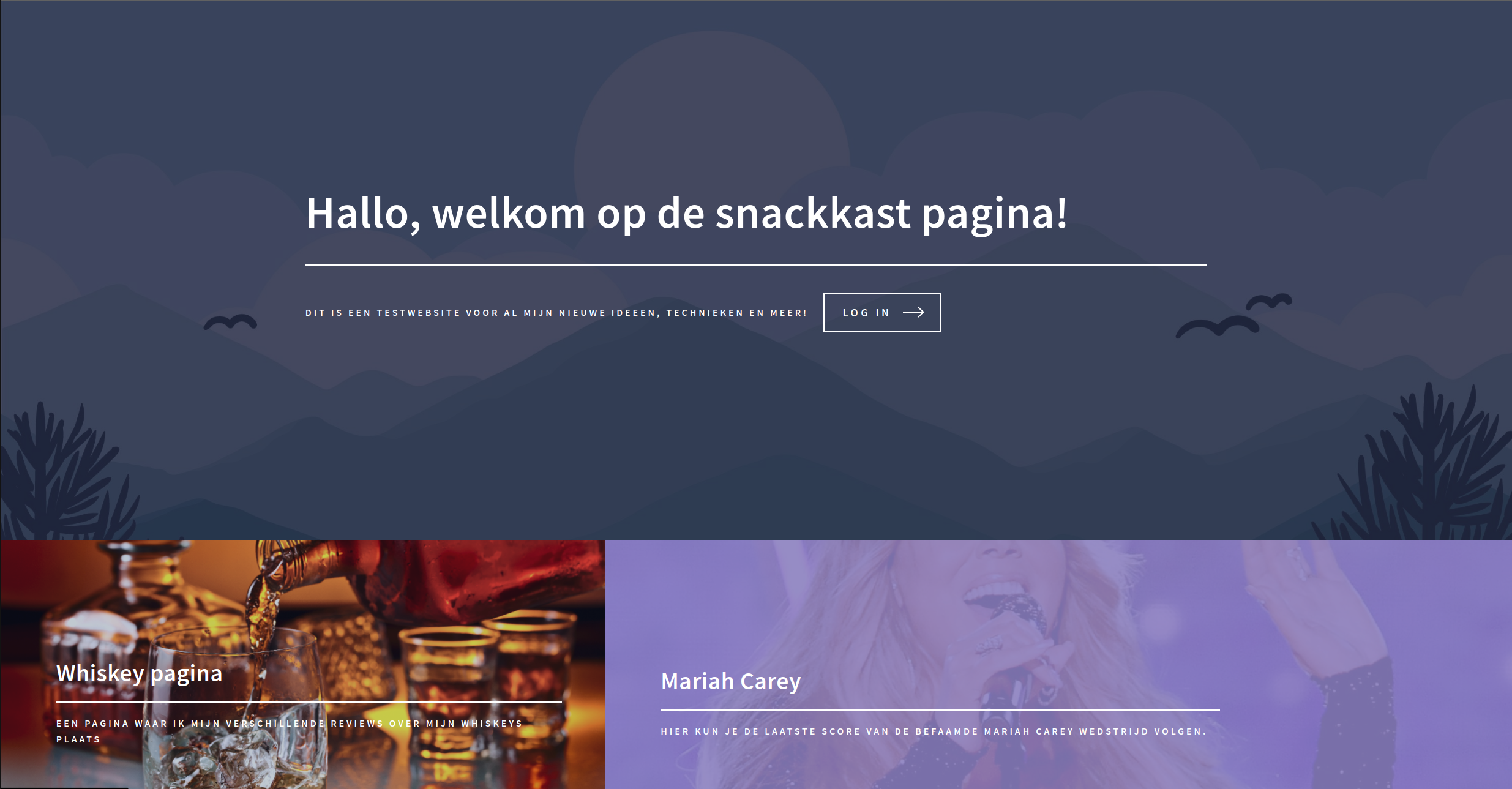 The index page of the snackkast page